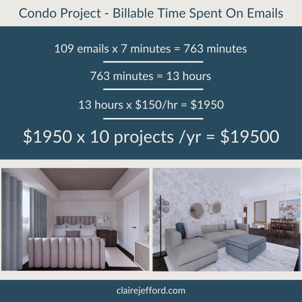 Billable Hours Graphic Interior Design Project