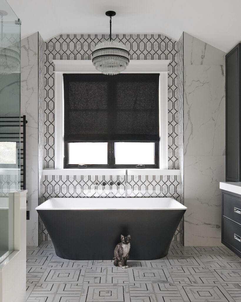 Sandra's Bathroom Black And White Tiles 1